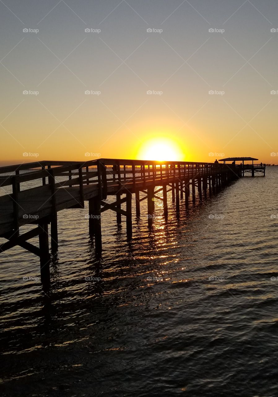 It's a great way to start the day,  sunrise at the pier