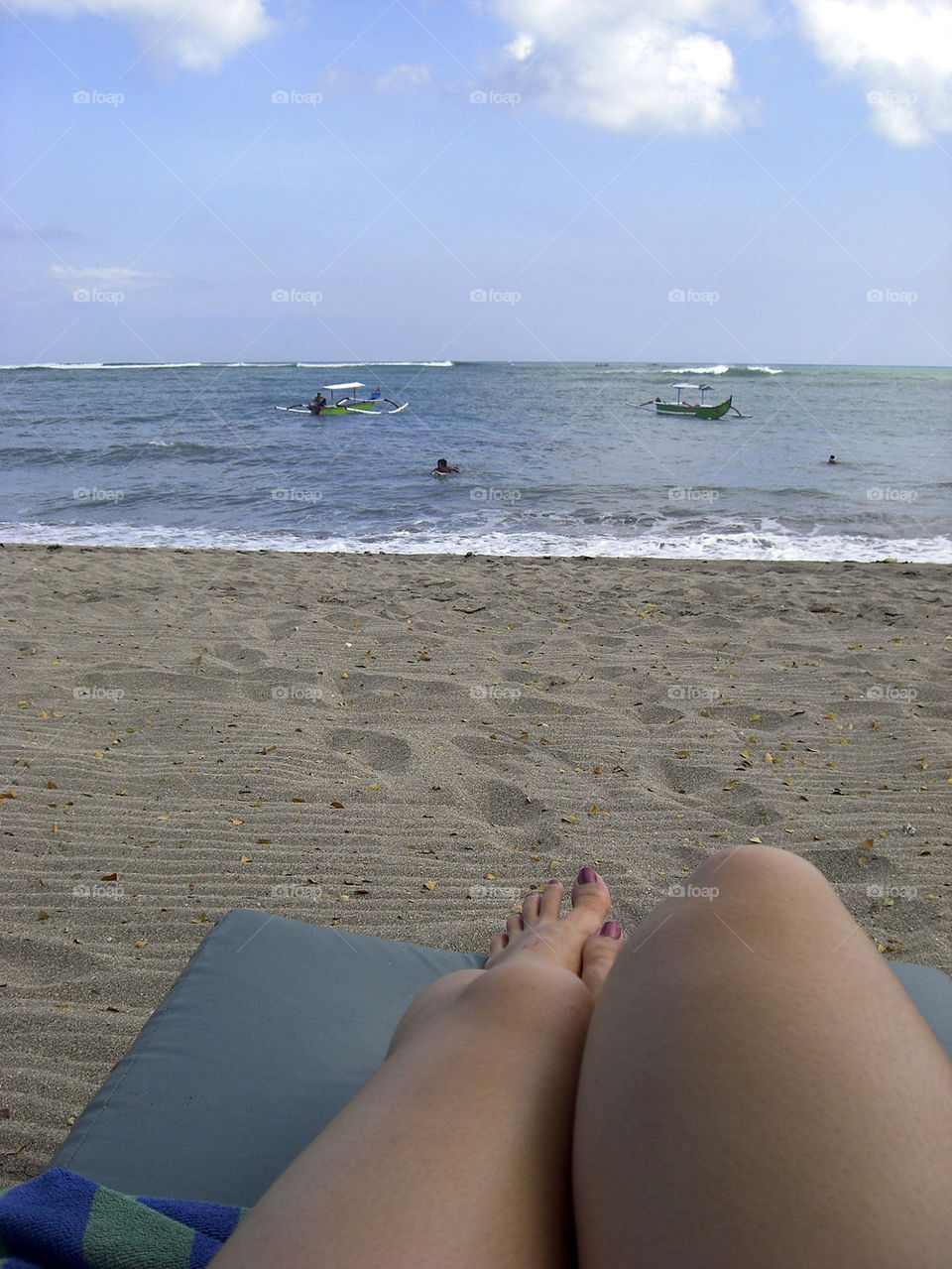 beach ocean sky woman by thepapierdollies