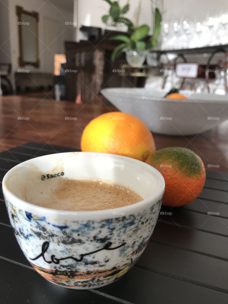 Coffee and tangerines