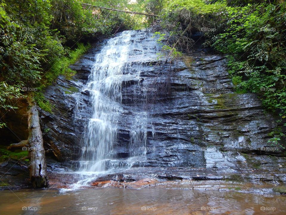 Waterfall on Fall creek in South Carolina