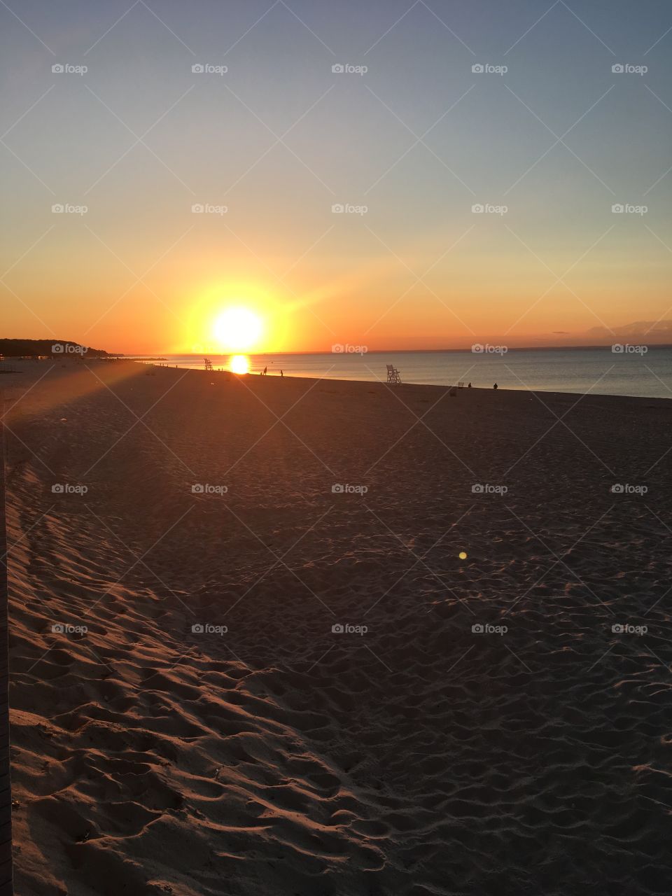 A beautiful sunset on the beach during our vacation in the Hamptons. 