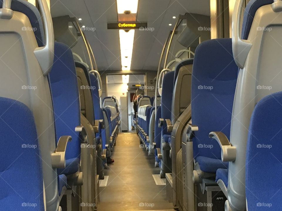 Train seats empty
