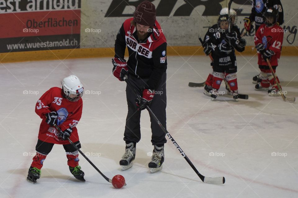 Kids Learn To Play Hockey