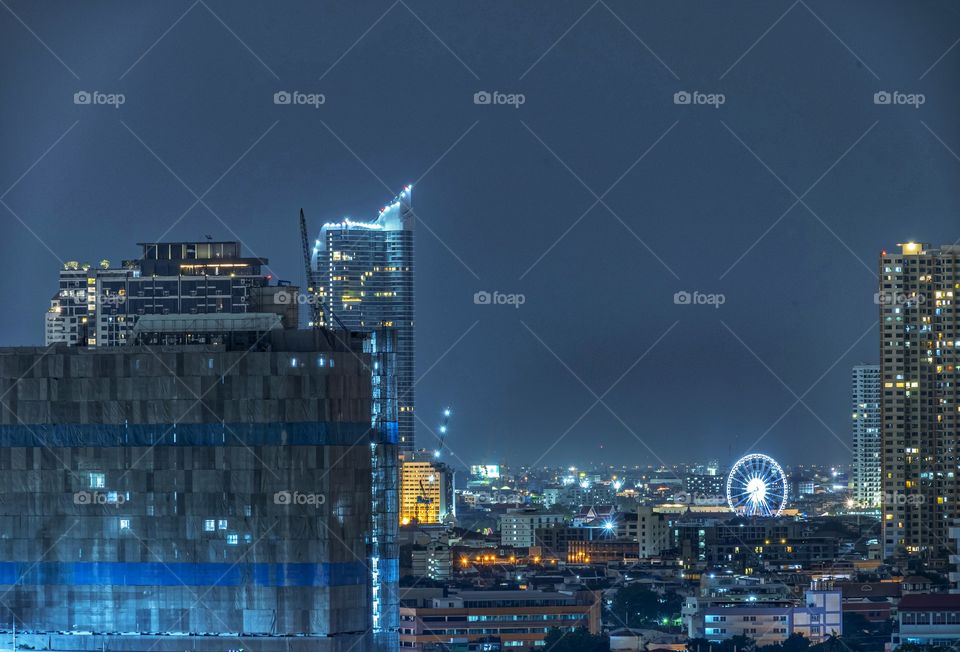 Beautiful night shot of Bangkok Thailand