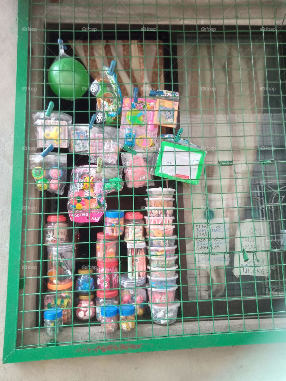 a window , same time converted into a display store