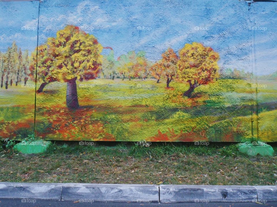 street painting on the wall