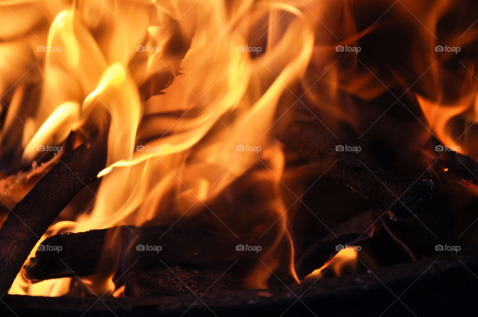 outdoors wood orange fire by refocusphoto