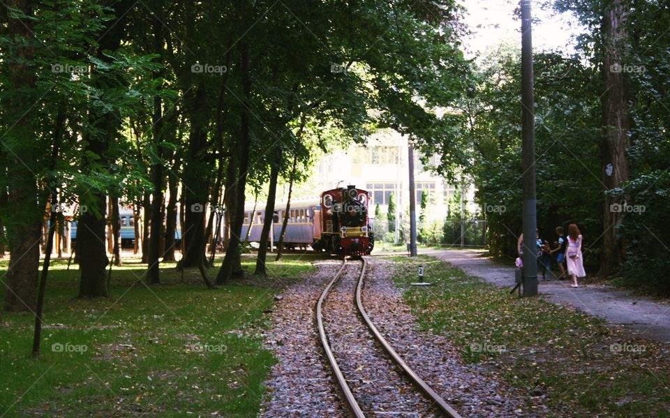 Railway for children in the park
