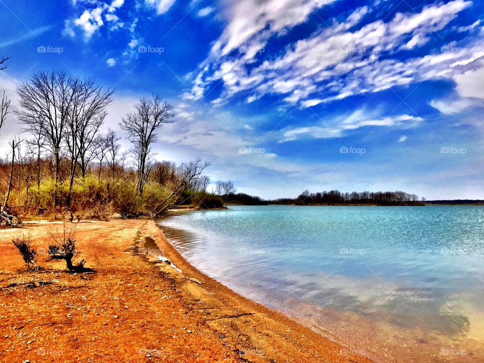 Beautiful lakeside view Indiana 