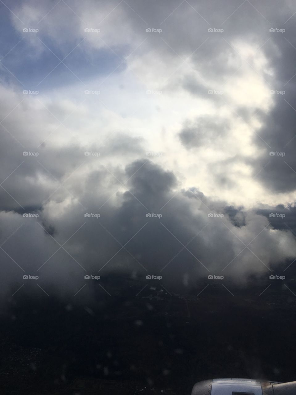 Airplane clouds rain 
