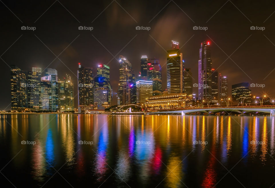 Singapore night cityscape 