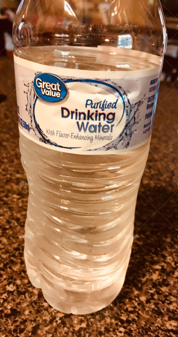 Purified drinking water. What a way to end the day