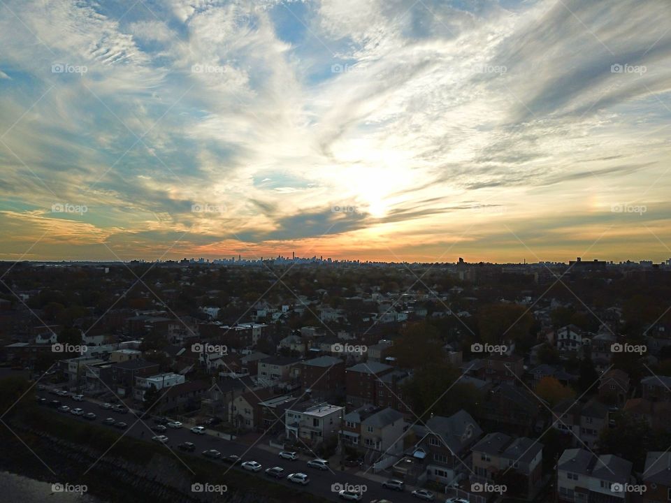 NYC Sunset - Drone Shot
