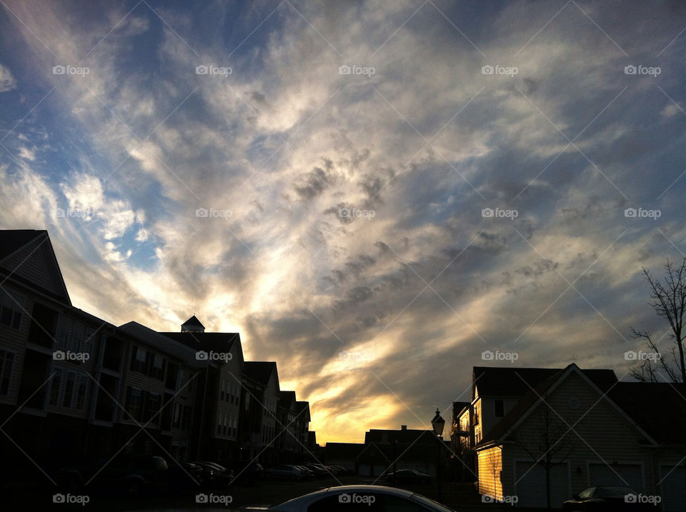 sky light sunset clouds by joycoma