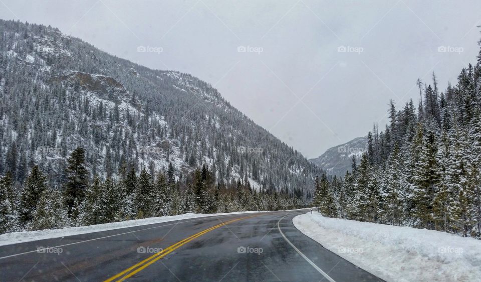 Wintery Drive on CO14.