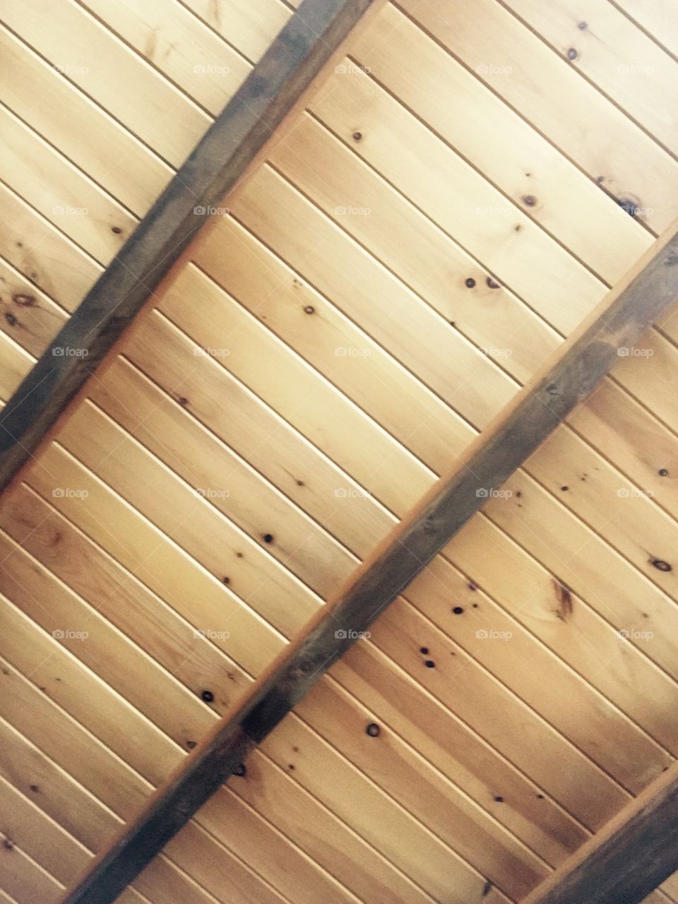 Woodwork ceiling. Ceiling woodwork