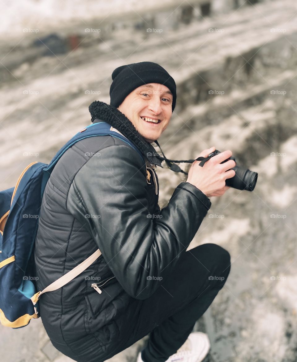 Happy man portrait