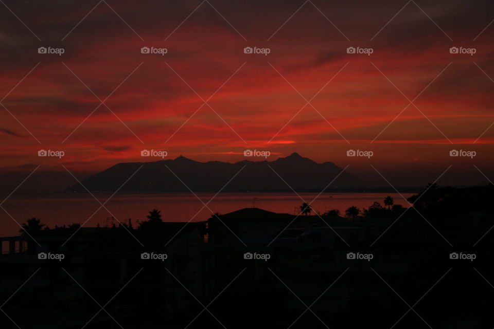 November sunset Terracina