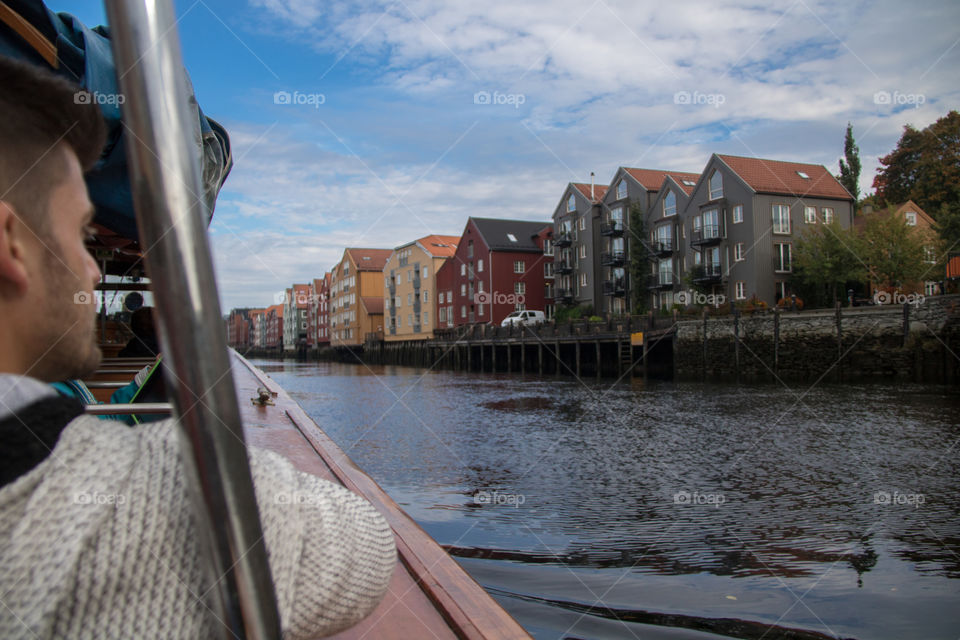 Cruising down the Nidelva in Trondheim 