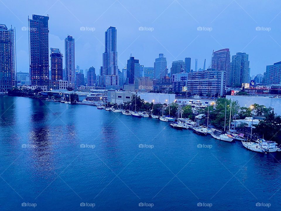 This is “Newtown Creek” seen from the top of the “Pulaski Bridge” on a beautiful warm balmy Indian summer evening in September 2023. Hypnotic Productions