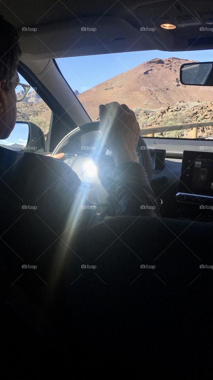 Driving up the Teide in Tenerife