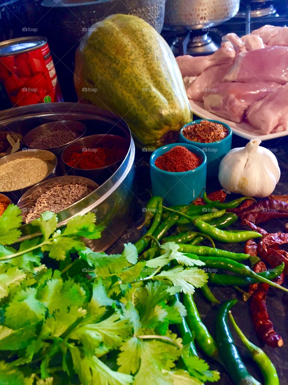 Preparing a healthy meal 