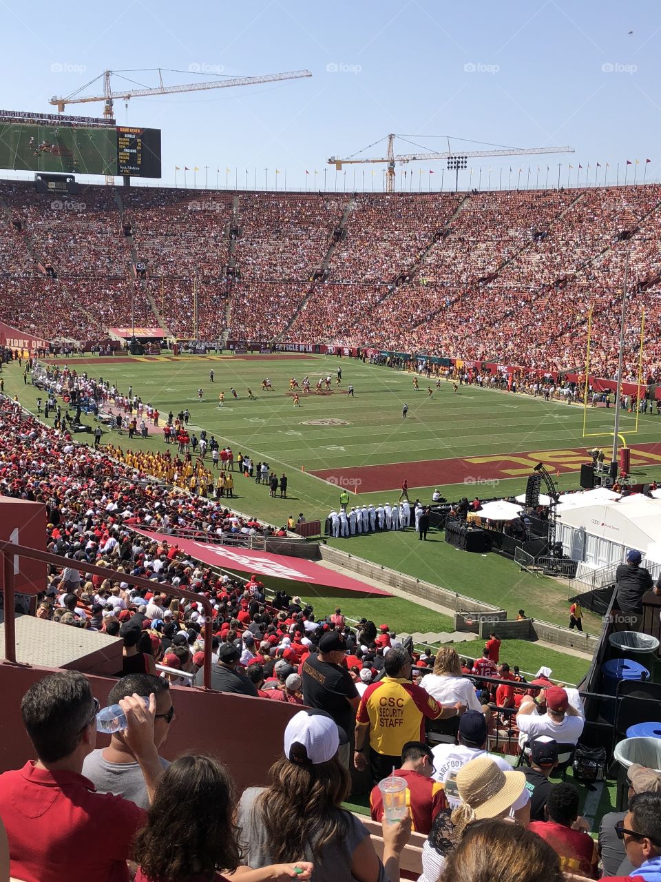 2018 Season Opener at the Los Angeles Memorial Coliseum. USC vs UNLV 