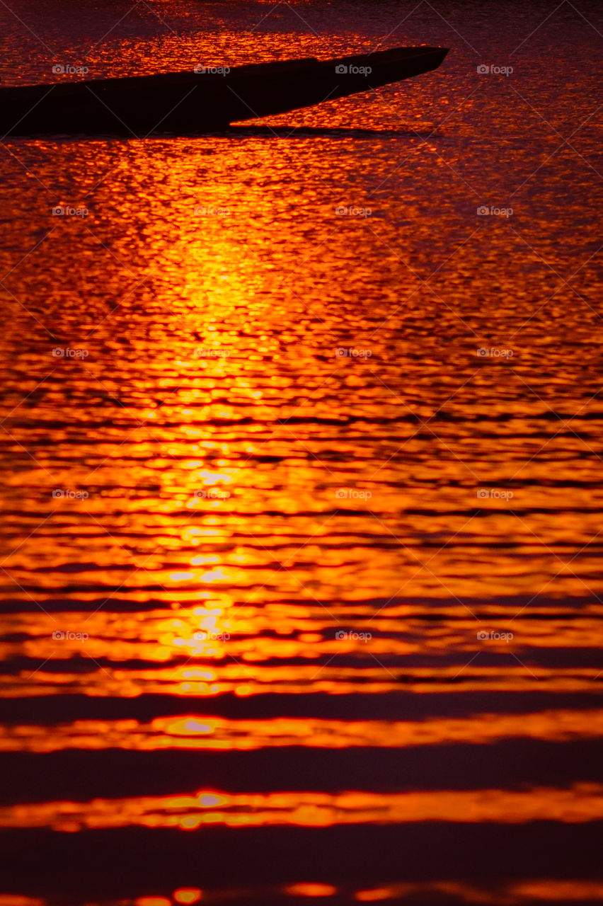 Reflection of water at sunset