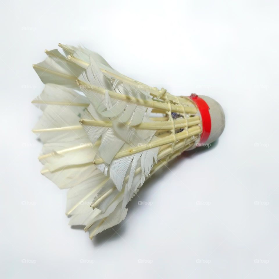 Badminton cock on the floor