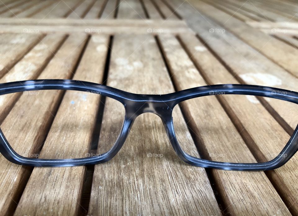 Closeup on camouflage eyeglasses 