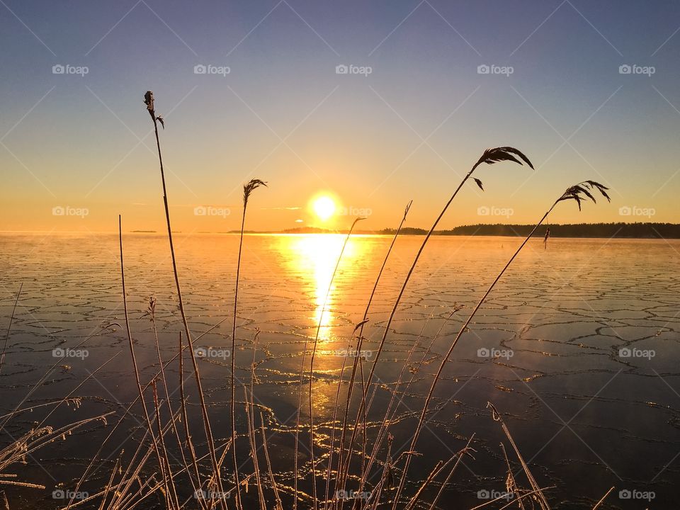 Dramatic sky during sunrise