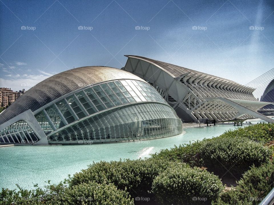 Hemispheric building and City of Arts and Sciences, Valencia, Spain