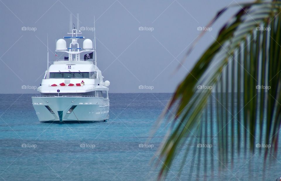 Yacht boat near Cozumel 