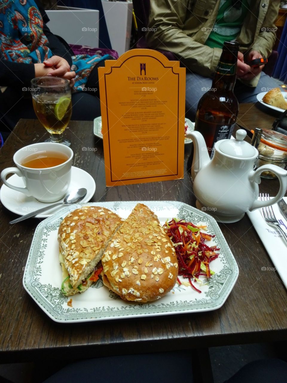 Tea time. Lunch with a spot of tea at Edinburgh Castle