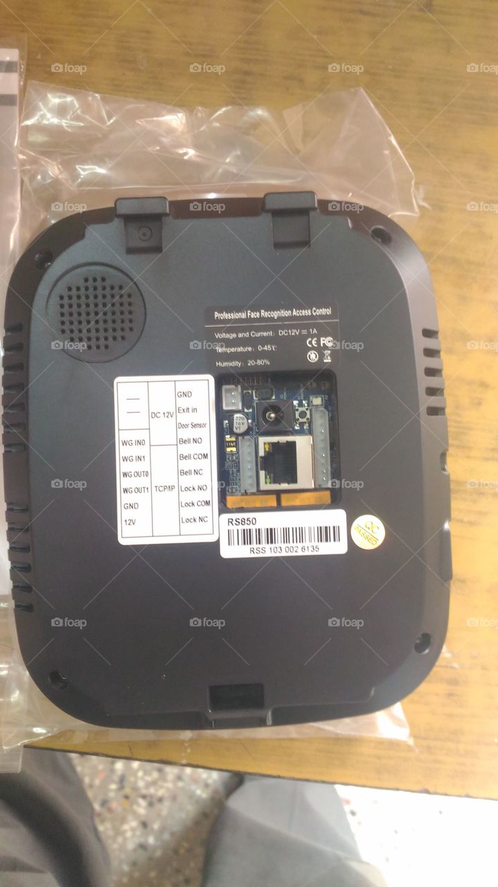 Real time attendance machine back side