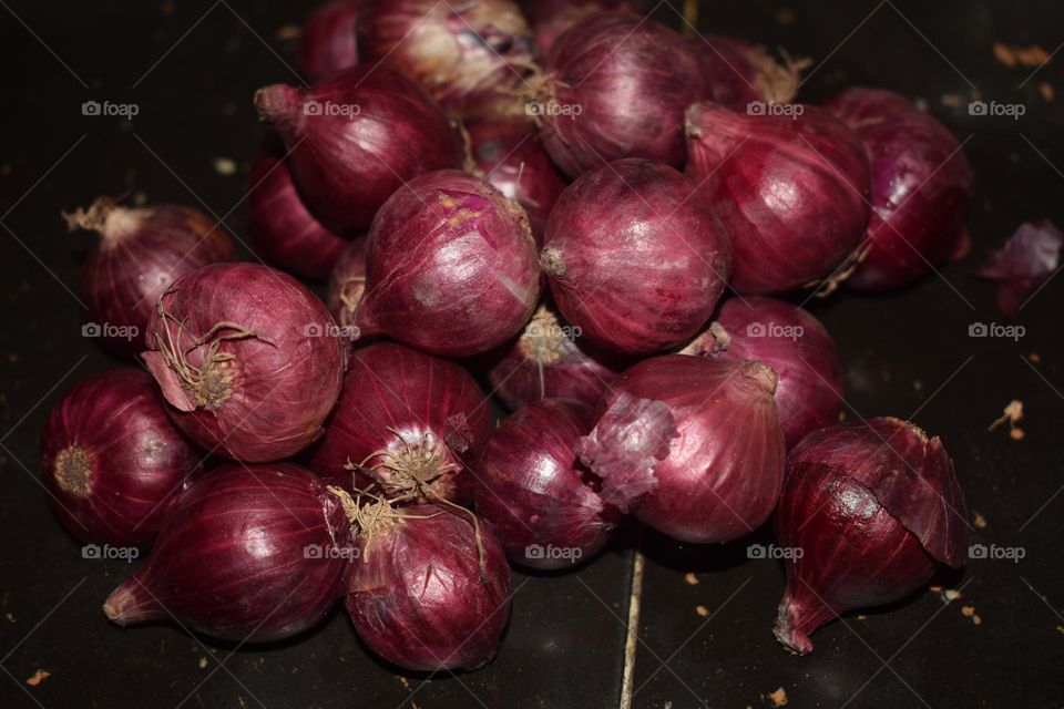 red small onion healthy one colourful