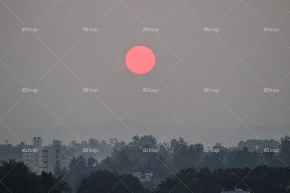 Beautiful Sunset of kolhapur city