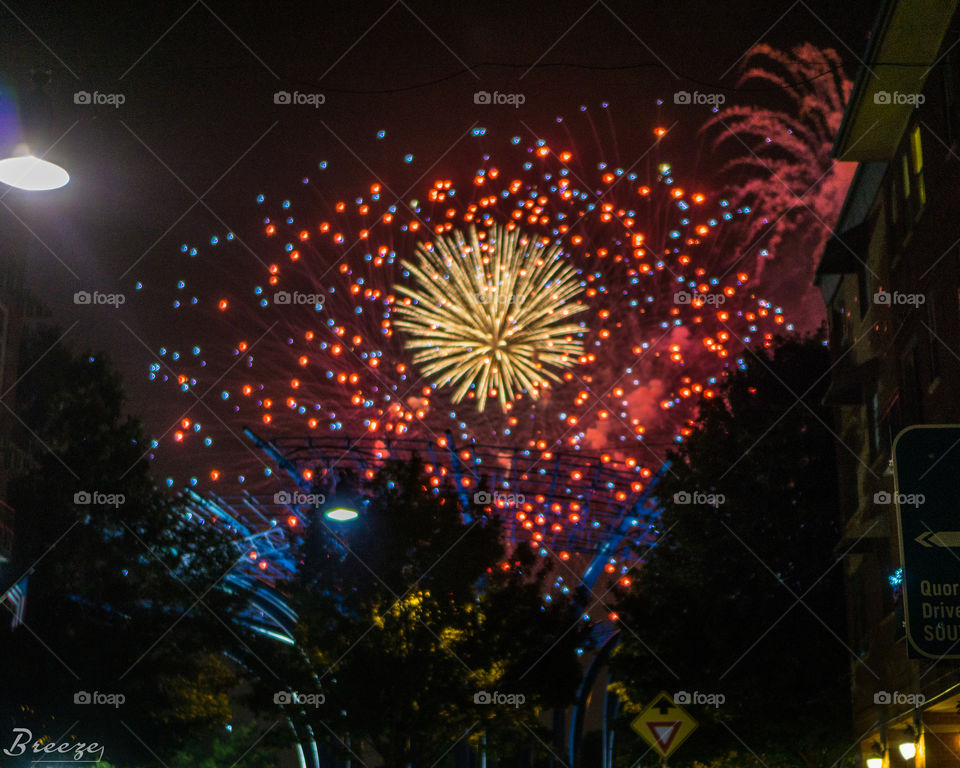 Fireworks. I captured a great firework shot during Addison's Kaboom Town independence day celebration event.