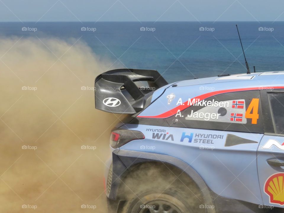 WRC Italia Sardegna 2018: official Hyundai team car #4 Andreas Mikkelsen