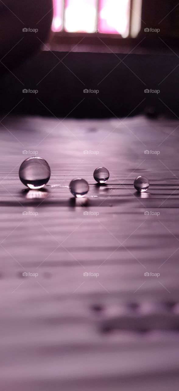 raindrops with gel