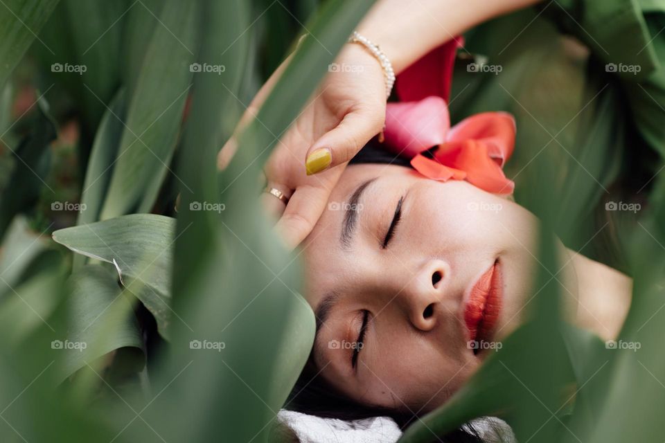 Beautiful portrait of Asian woman 