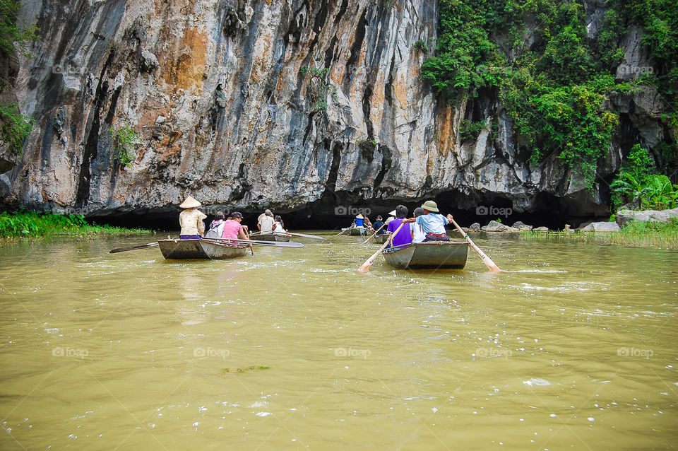 Boating under the rocks