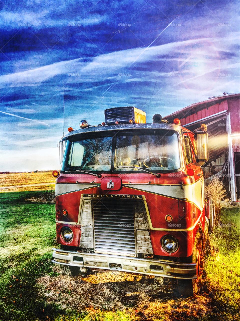 Old semi on the farm