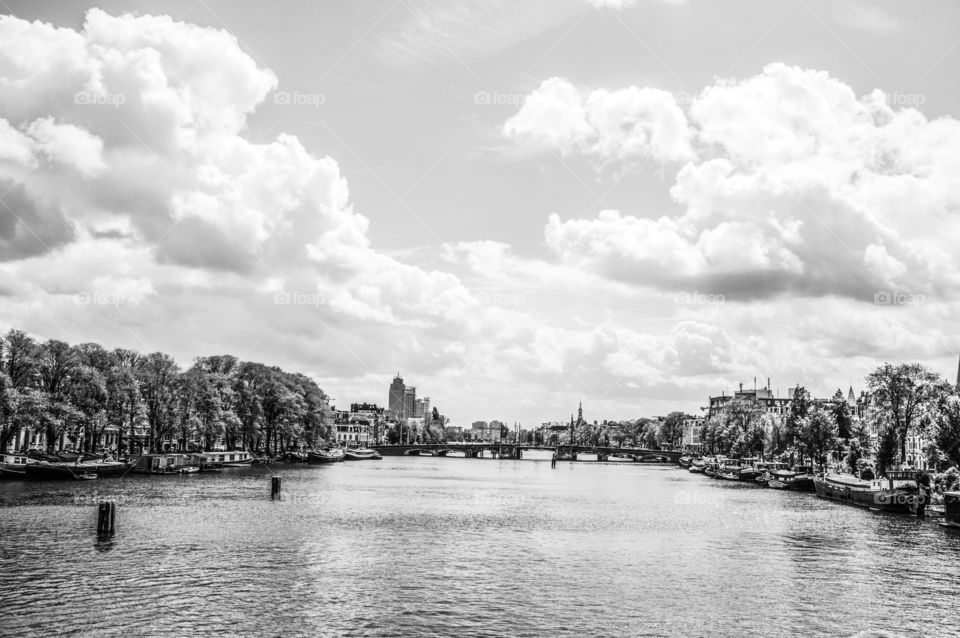 View On The Amstel Amsterdam The Netherlands