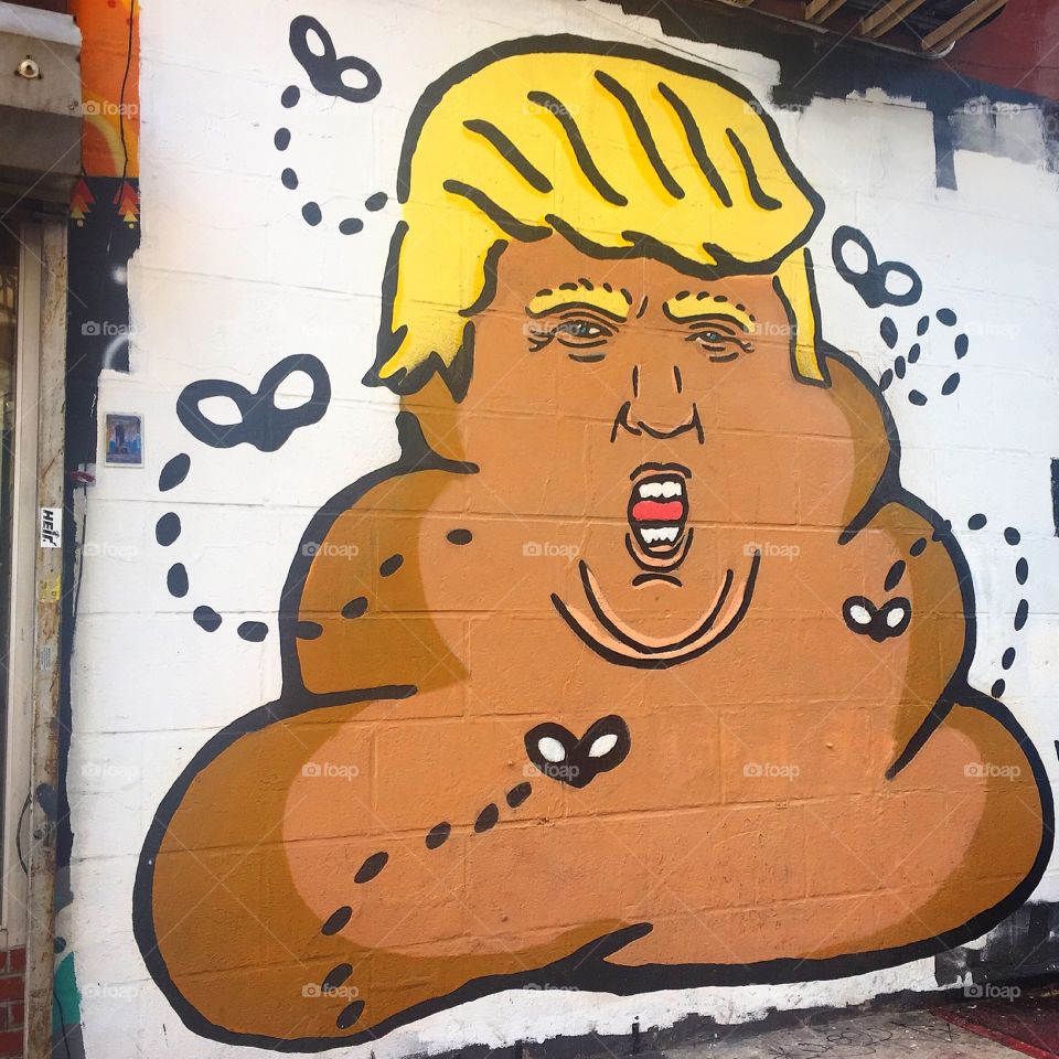 Trump dump graffiti