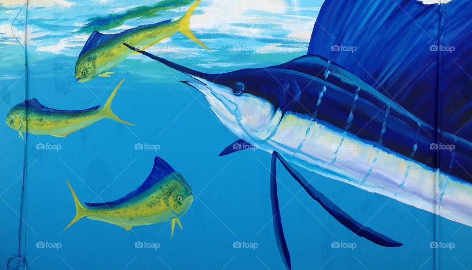 Swordfish mural
