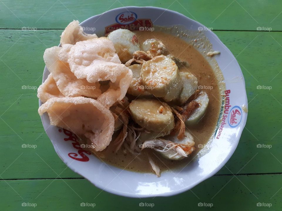 Eid special menu in Indonesia, namely Lontong Opor