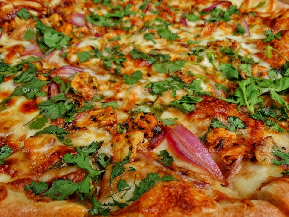 Pizza With Barbecue Chicken