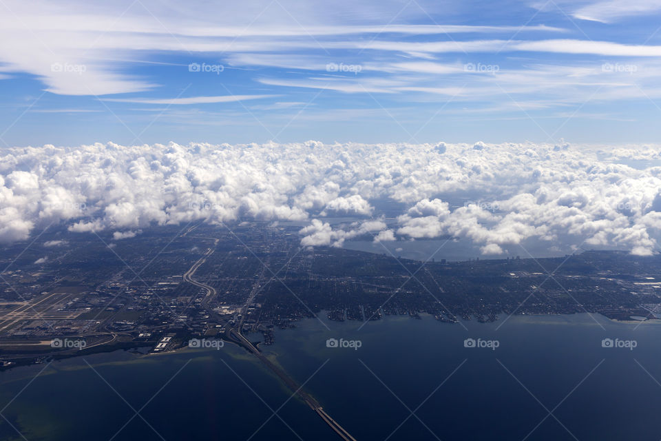 Taking off from Miami International airport