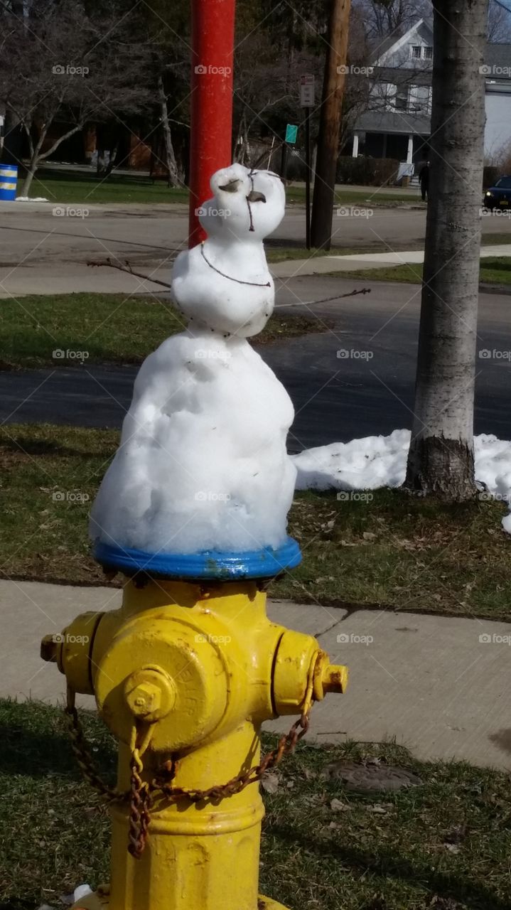 Spring Snowman